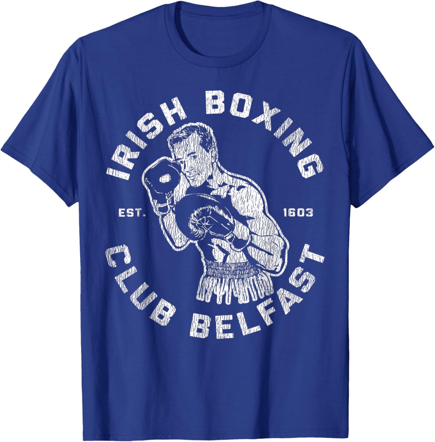 Vintage Irish Boxing Club Belfast Est. 1603 Men Boxer T-Shirt - T-Shirt | Royal
