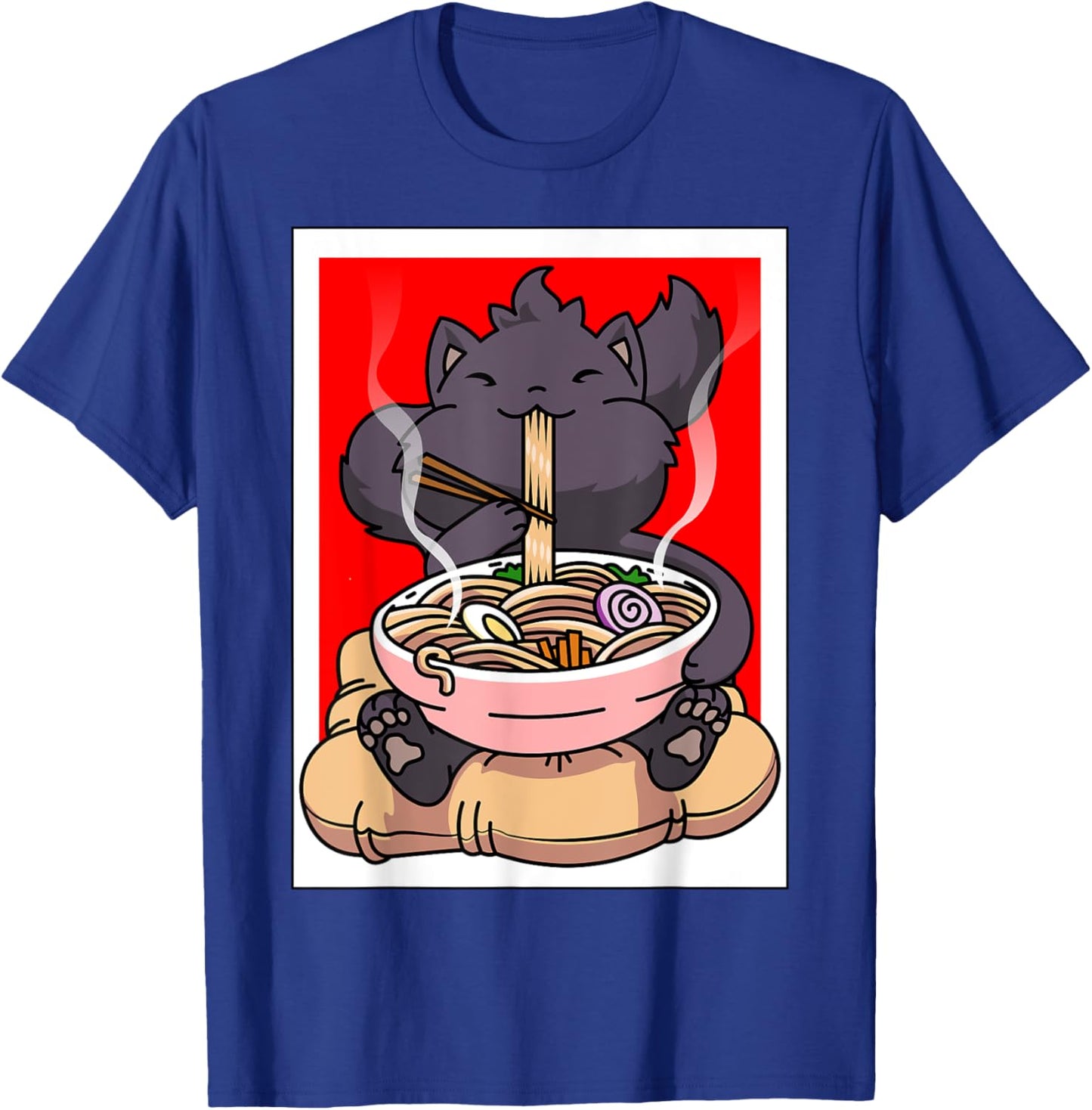 Ramen Cat Anime - Kawaii Clothes Otaku Clothing Manga T-Shirt - T-Shirt | Royal