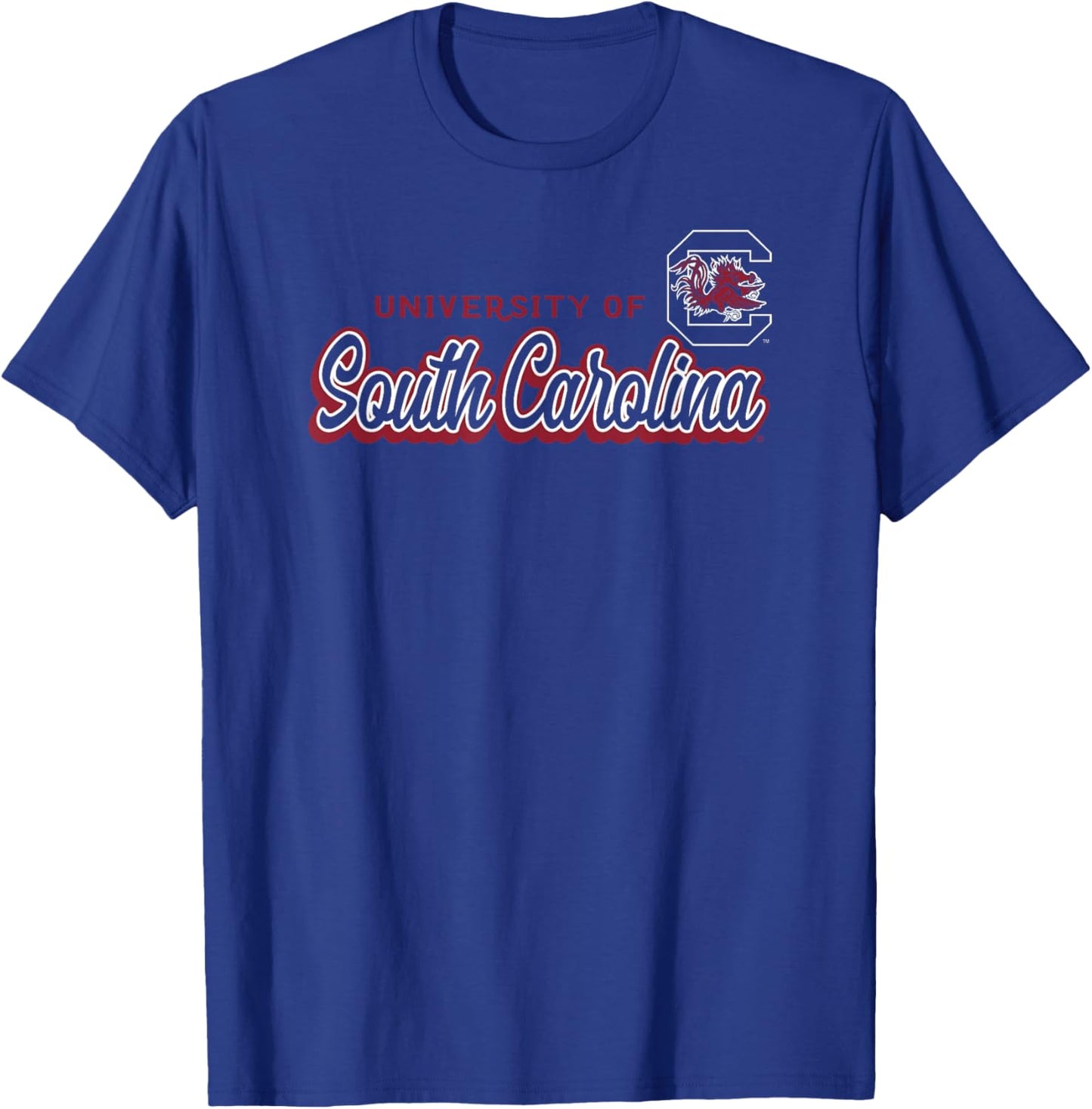 South Carolina Gamecocks Cursive Black Officially Licensed T-Shirt - T-Shirt | Royal