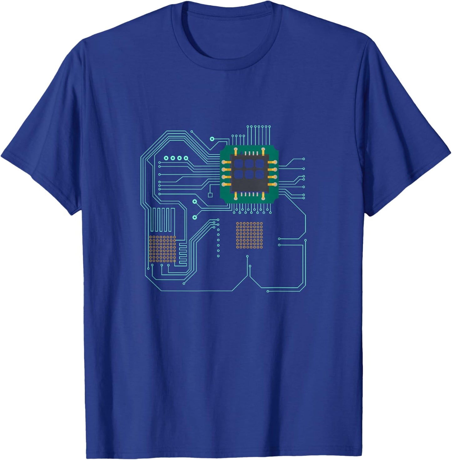 Computer processor, microchip, technology T-Shirt - T-Shirt | Royal