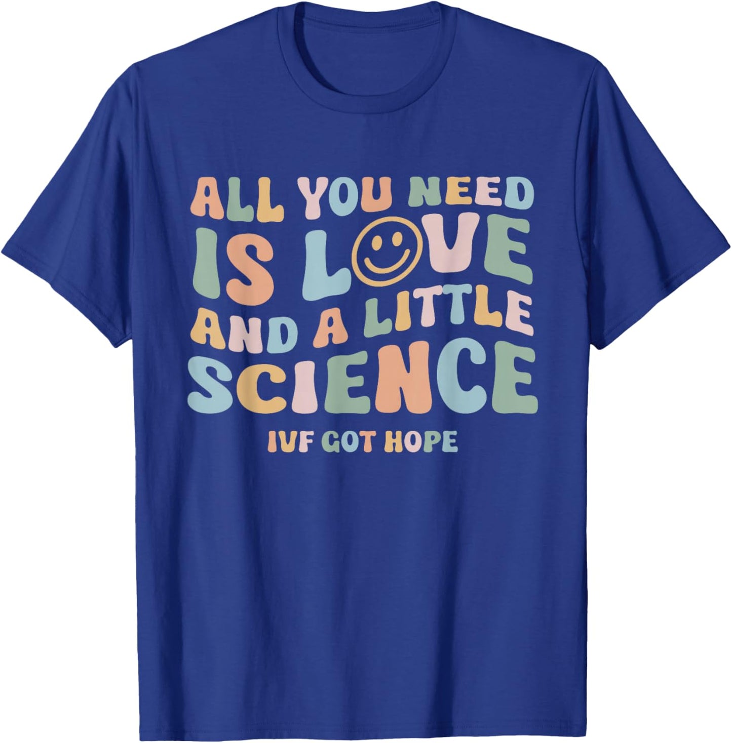 Retro Groovy IVF Making a Miracle Transfer Day Mama Got Hope T-Shirt - T-Shirt | Royal