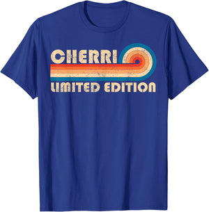 CHERRI First Name Funny Retro Vintage Birthday T-Shirt - T-Shirt | Royal