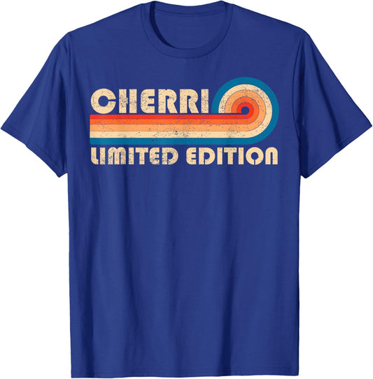 CHERRI First Name Funny Retro Vintage Birthday T-Shirt - T-Shirt | Royal