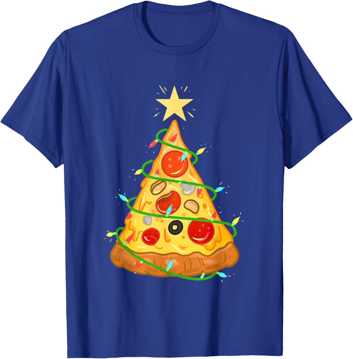 Pizza Christmas Tree Pizza Lover Gift T-Shirt - T-Shirt | Royal