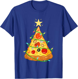 Pizza Christmas Tree Pizza Lover Gift T-Shirt - T-Shirt | Royal