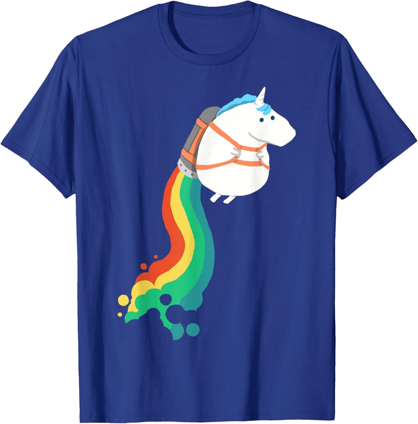 Chubby Unicorn Rainbow Jetpack T-Shirt - T-Shirt | Royal