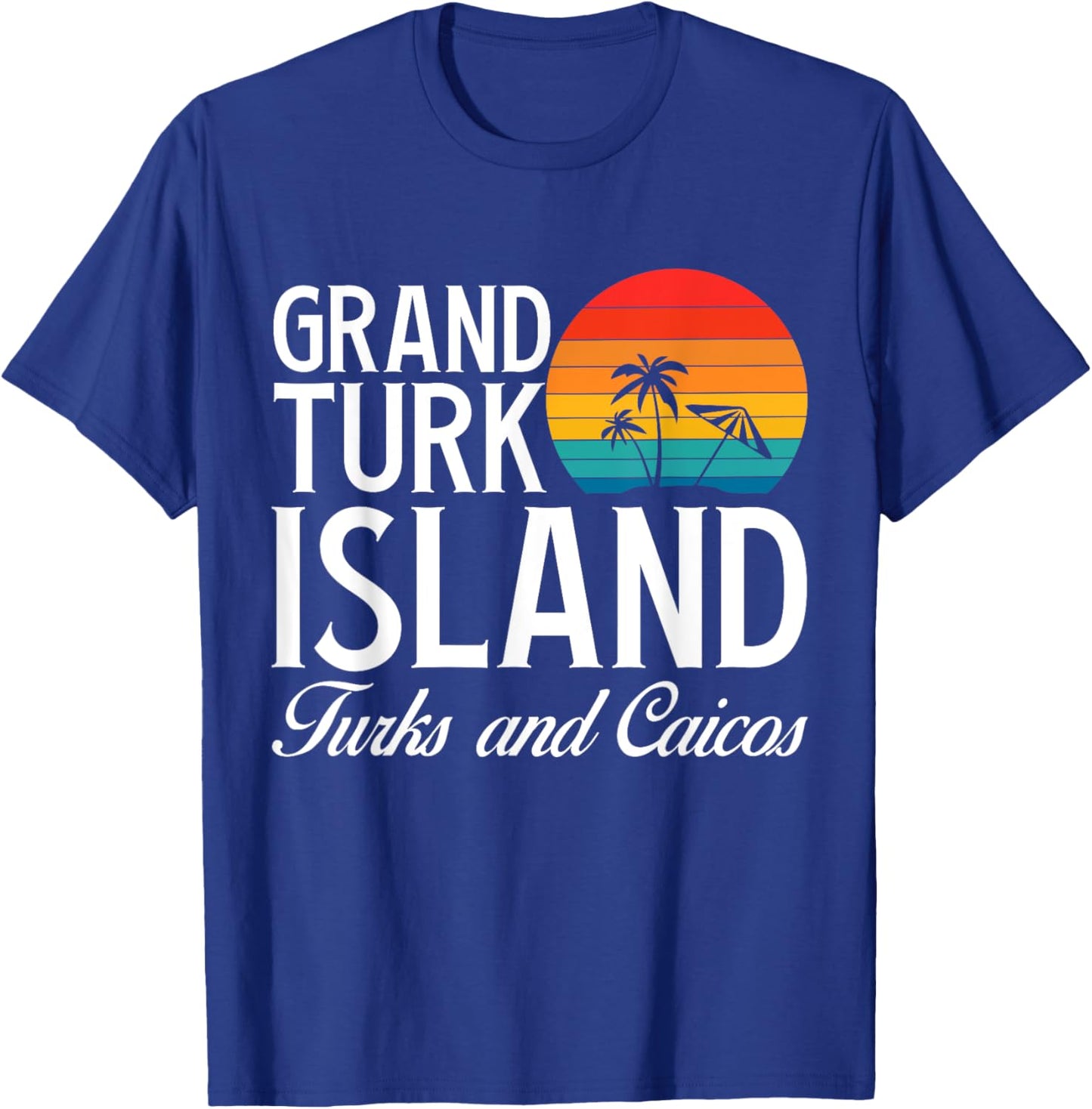 Grand Turk Island Turks And Caicos Beach Vacation Retro T-Shirt - T-Shirt | Royal