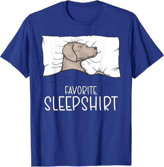 Favorite Sleepshirt Weimaraner Dog Napping Weimaraner Pajama Women Girls Kids T-Shirt - T-Shirt | Royal