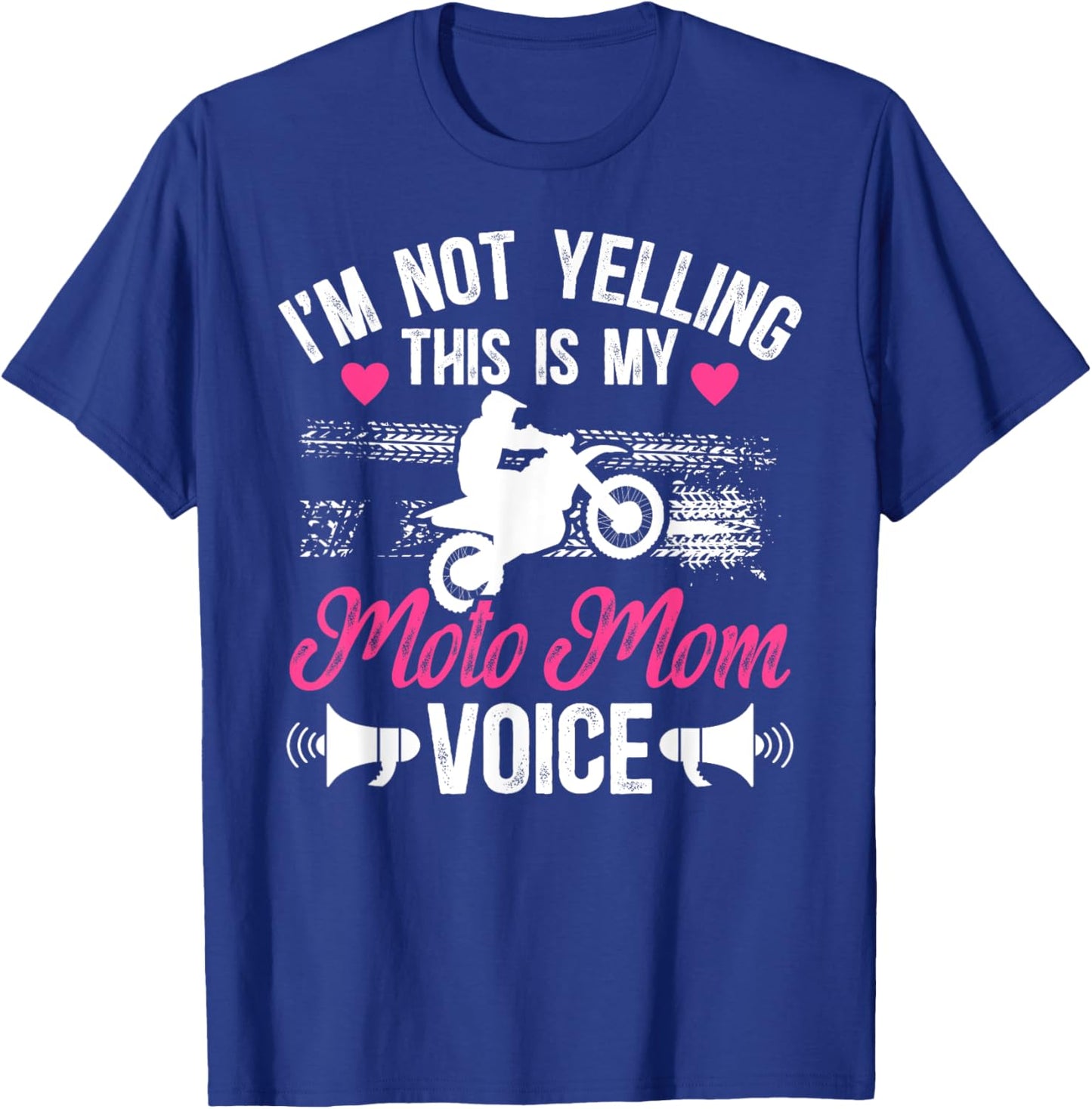 Moto Mom Voice Motocross Mom Motocross Rider Mother T-Shirt - T-Shirt | Royal