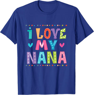 I Love My Nana for Grandchild T-Shirt - T-Shirt | Royal