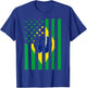 Brazil American USA Flag Brazilian Pride T-Shirt - T-Shirt | Royal