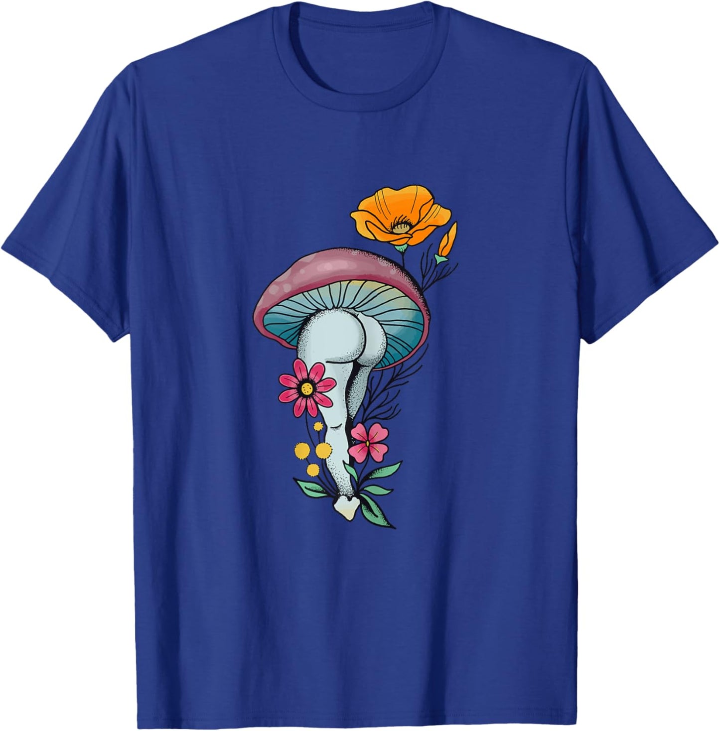 Sexy Mushroom Clothing Mushroom Collector Funny Graphic Gift T-Shirt - T-Shirt | Royal