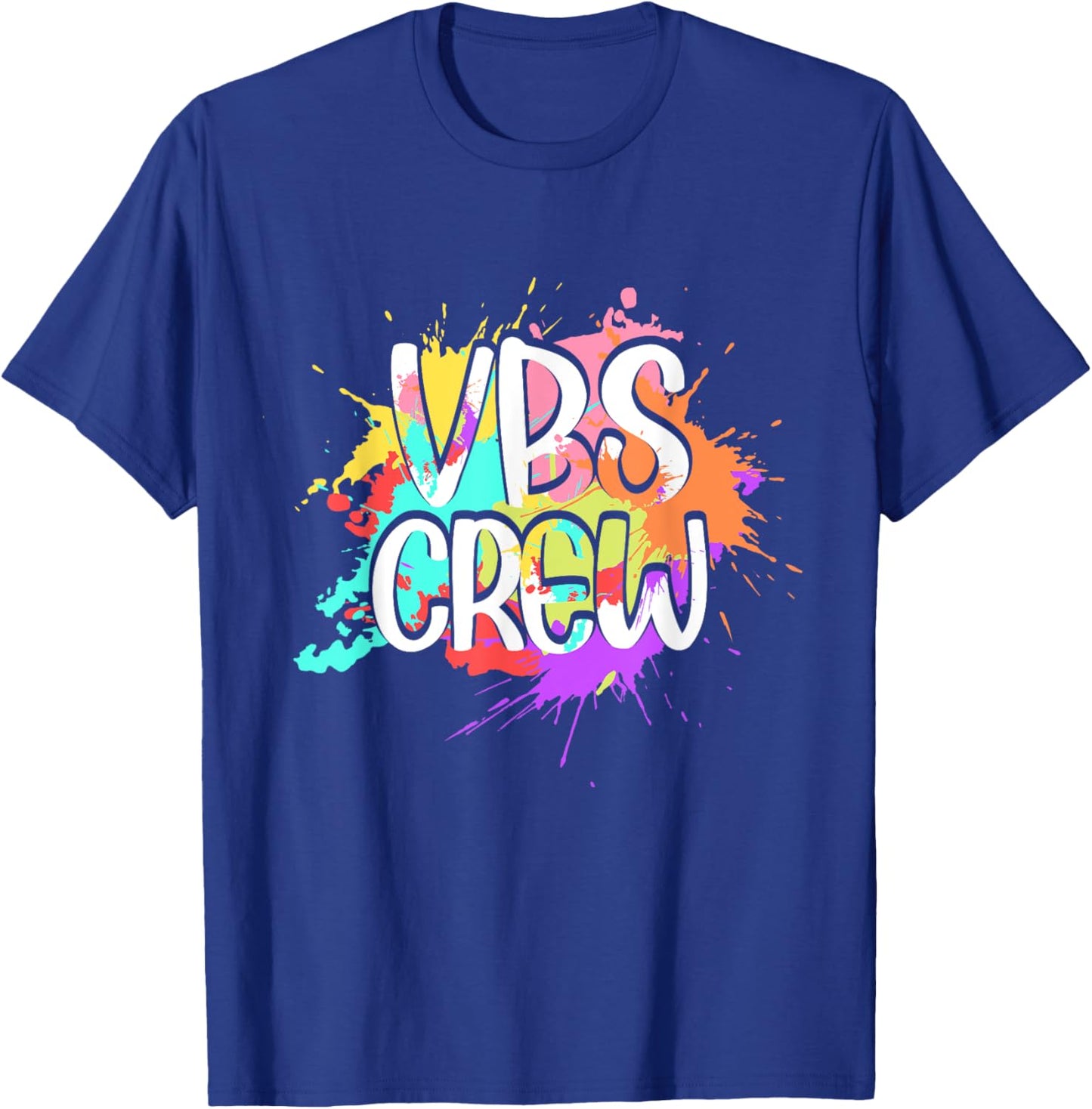 I Love VBS Crew Vacation Bible School Paint Splatter T-Shirt - T-Shirt | Royal