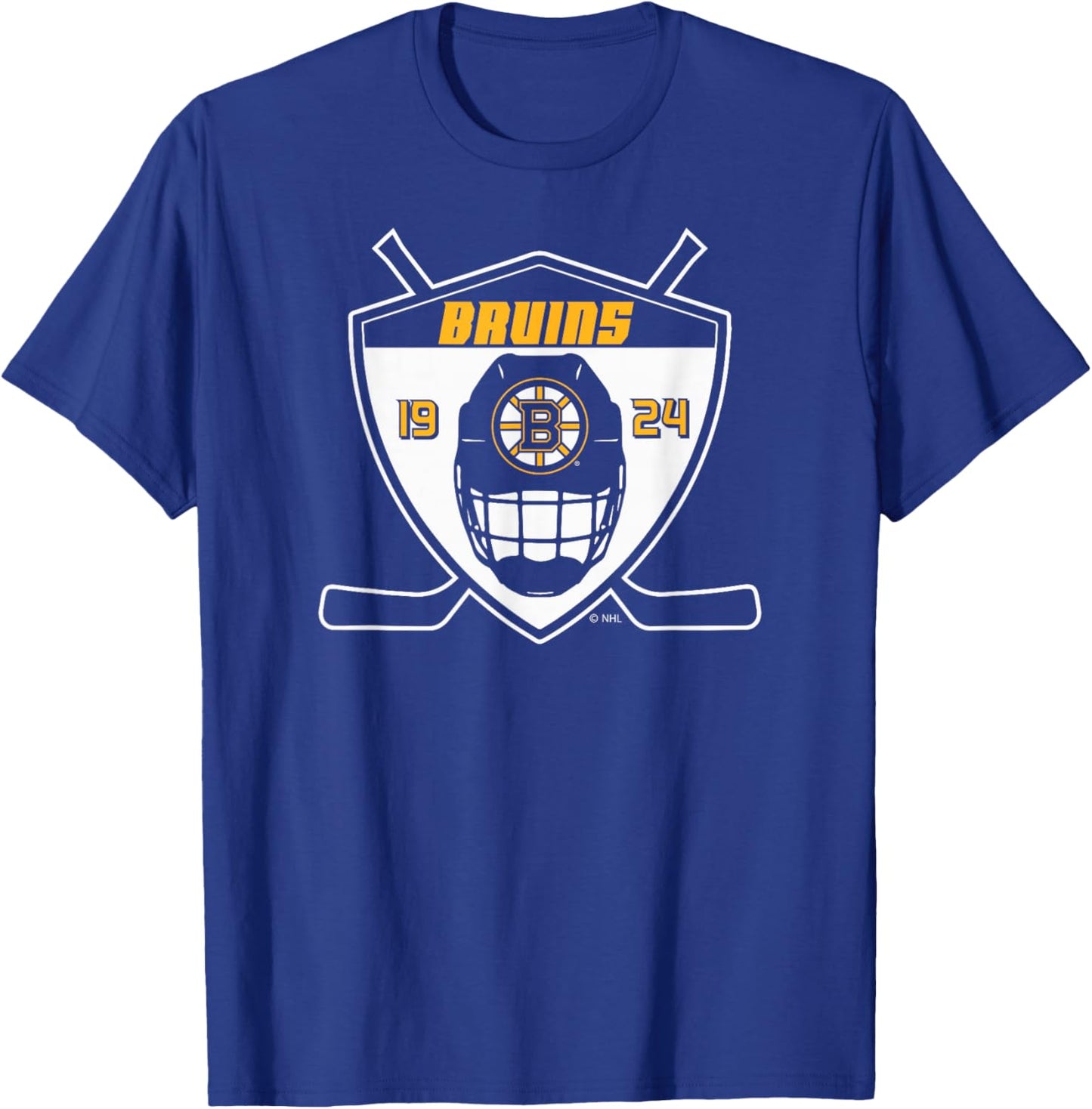 Boston Bruins Shield Black Officially Licensed T-Shirt - T-Shirt | Royal
