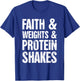 Faith - Funny Christian Athlete / Christian Workout T-Shirt - T-Shirt | Royal