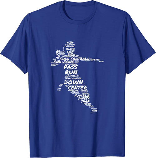 Girls Flag Football Player Word Art Typography
