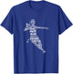 Girls Flag Football Player Word Art Typography T-Shirt - T-Shirt | Royal
