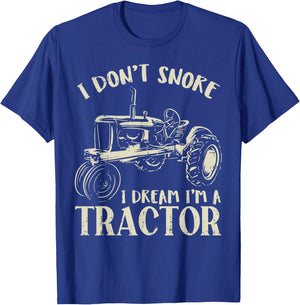 Dont Snore Dream Im Tractor Funny Farming Truck Farmer Gift T-Shirt - T-Shirt | Royal
