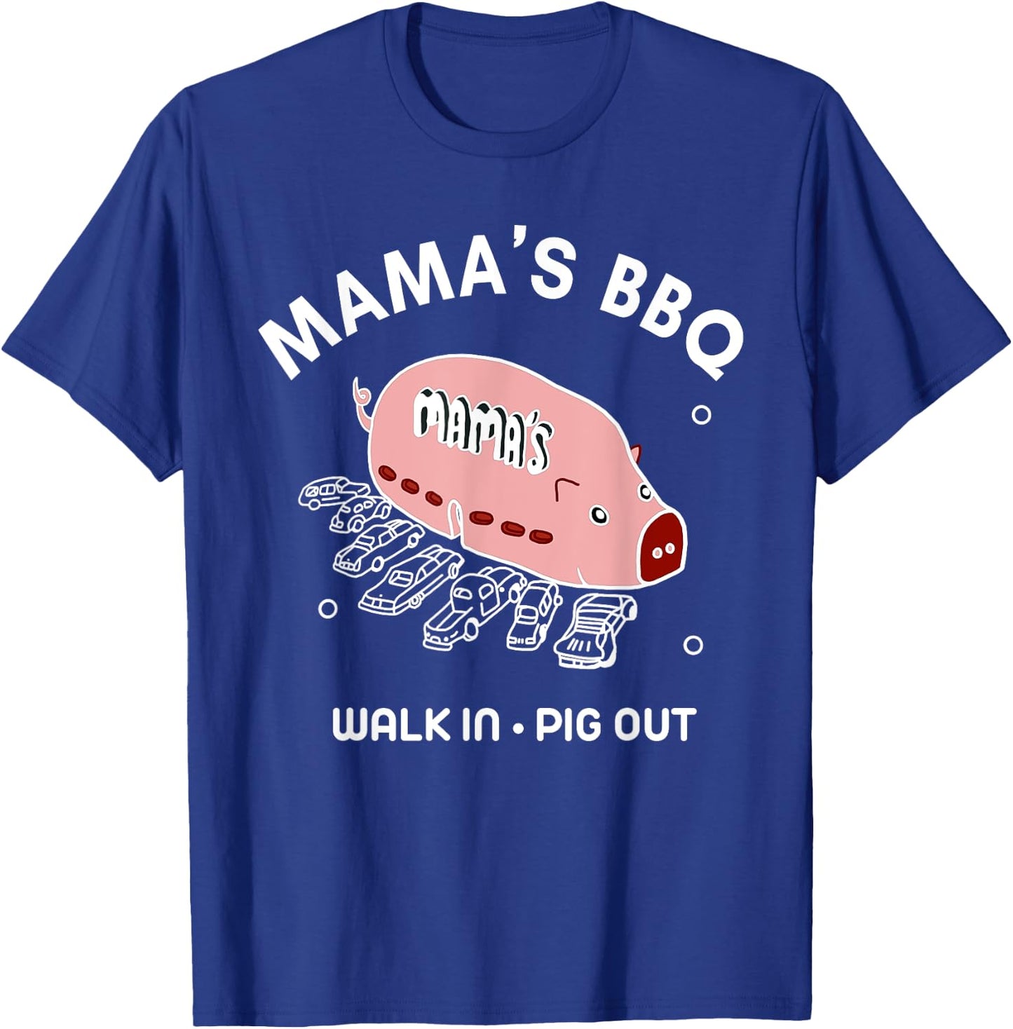 Mama's BBQ Walk In Pig Out Sunny Summer | Paddy's Irish Pub T-Shirt - T-Shirt | Royal