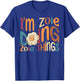 Zoie Happy Birthday I'm Zoie , Black, Women's, Small, Modern Cartoon , Short Sleeve, Round Neck, All Seasons T-Shirt - T-Shirt | Royal