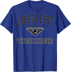 Lakota East High School Thunderhawks C1 T-Shirt - T-Shirt | Royal