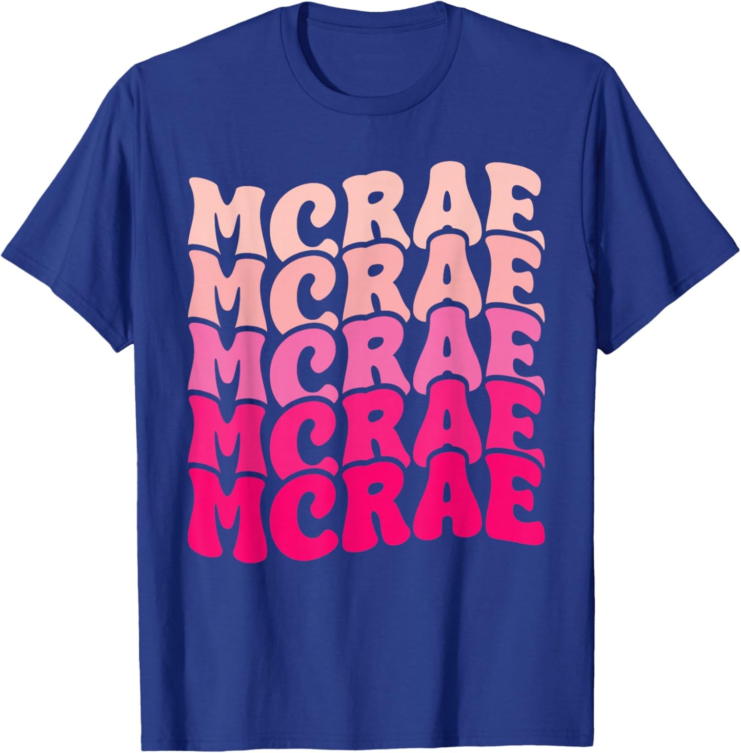 Personalized Name Mcrae I Love Mcrae 80's Groovy T-Shirt - T-Shirt | Royal