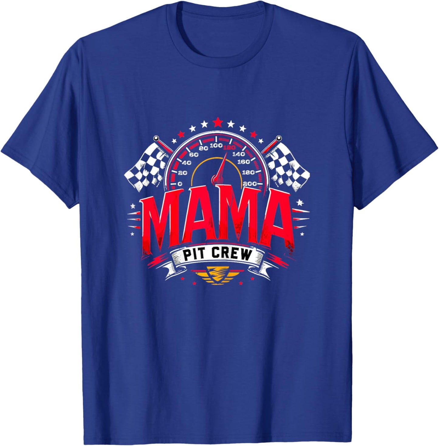 Mama Pit Crew Mom Racing T-Shirt - T-Shirt | Royal