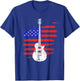 US Flag Patriotic Guitarist Musical Instrument Guitar T-Shirt - T-Shirt | Royal