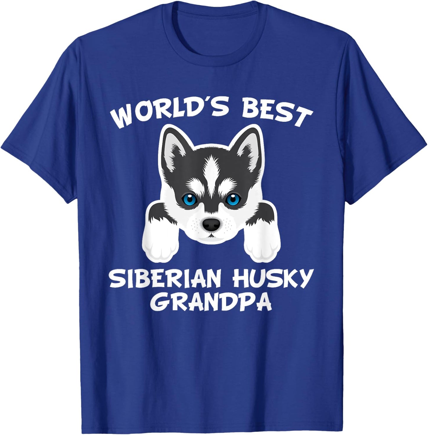 World's Best Siberian Husky Grandpa Dog Granddog Men T-Shirt - T-Shirt | Royal