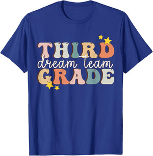 Third Grade Dream Team Last Day of 3rd Grade Teachers T-Shirt - T-Shirt | Royal