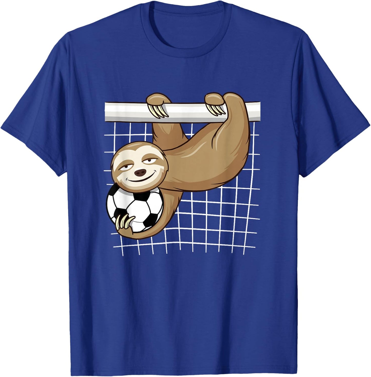 Funny Sloth Soccer Lover - Cute Goal Keeper Kids T-Shirt - T-Shirt | Royal