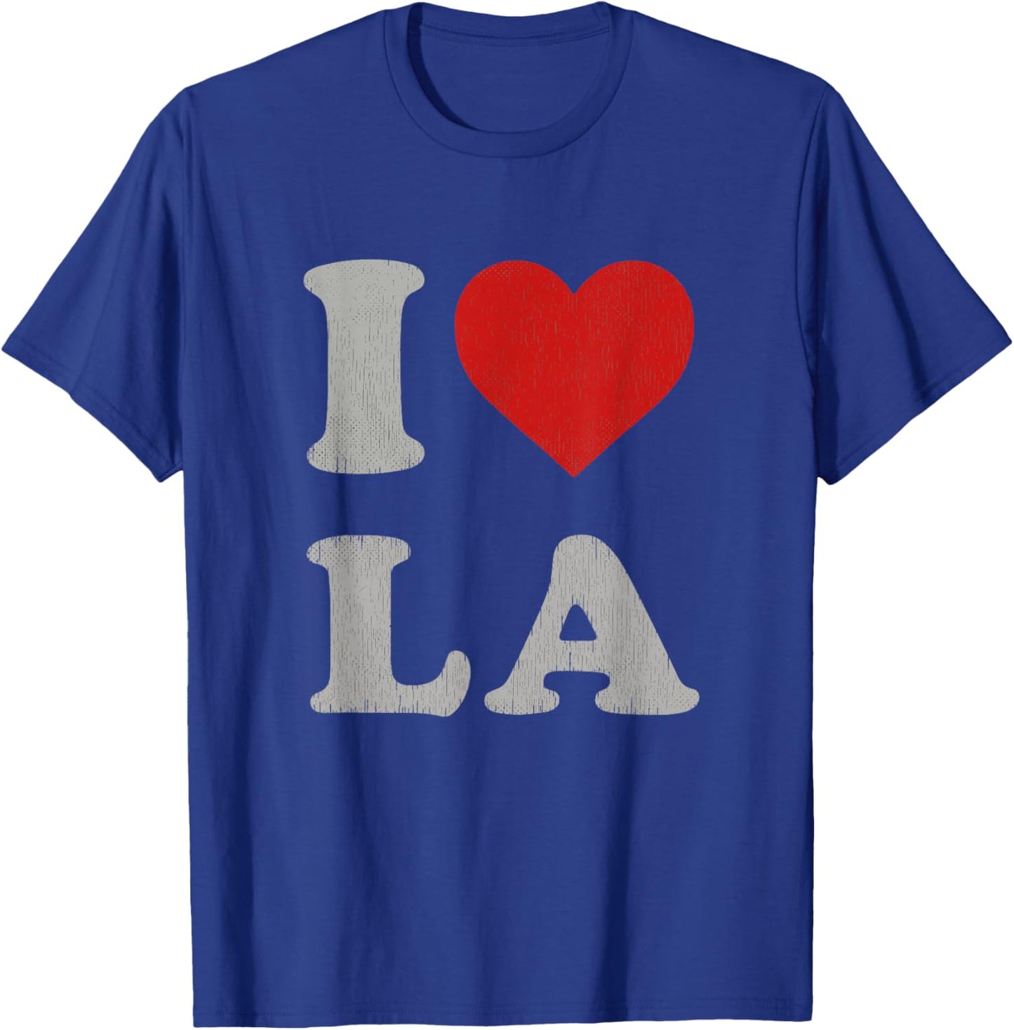 I Heart LA Souvenir Men Distressed I Love Los Angeles T-Shirt - T-Shirt | Royal