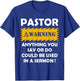 Funny Pastor Christian Jesus Believer Appreciation Men Gift T-Shirt - T-Shirt | Royal