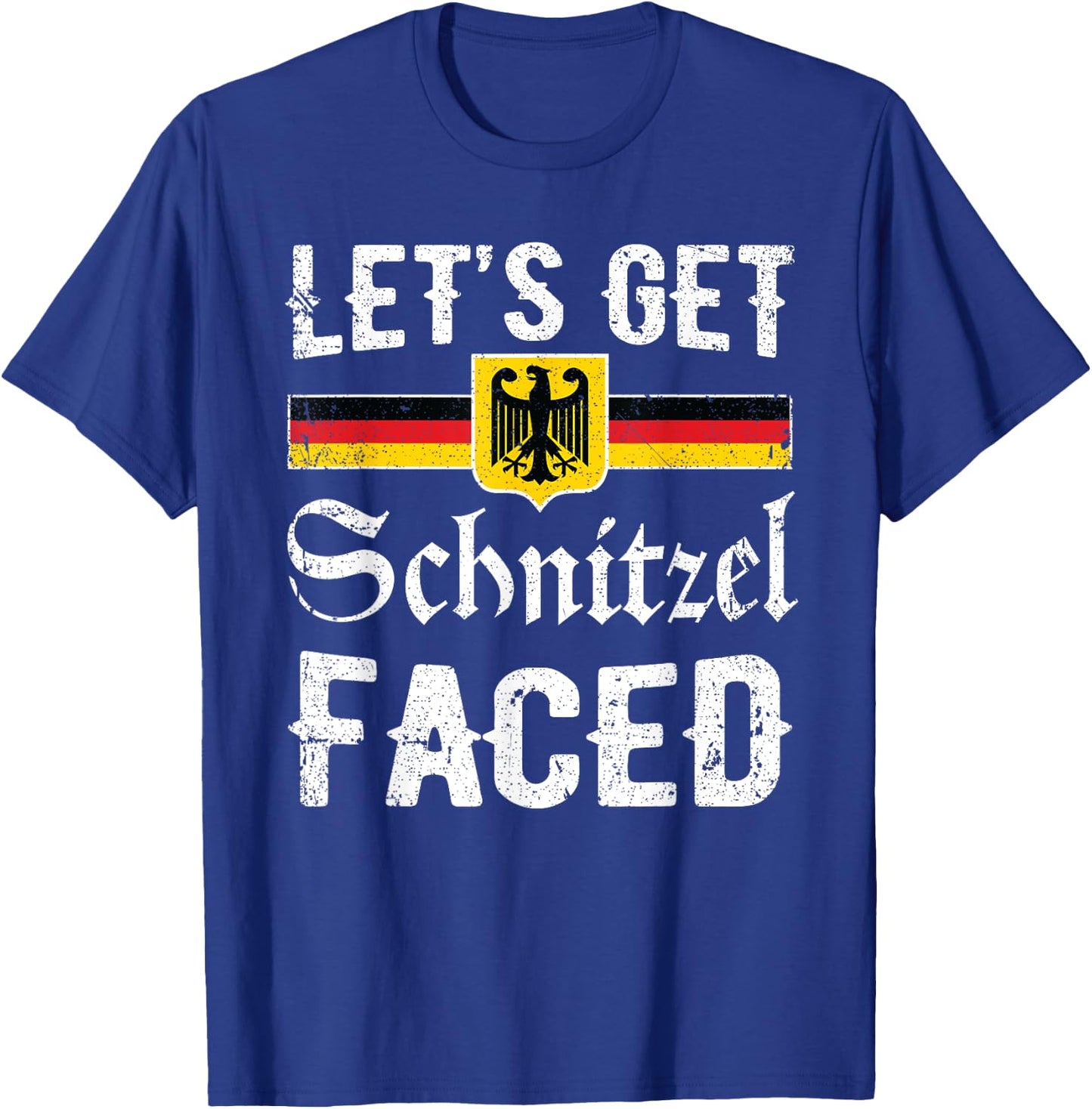 Lets Get Schnitzel Faced Funny Men Women Oktoberfest T-Shirt - T-Shirt | Royal