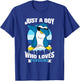 Just A Boy Who Loves Penguins Dab Toddler Dabbing Penguin T-Shirt - T-Shirt | Royal