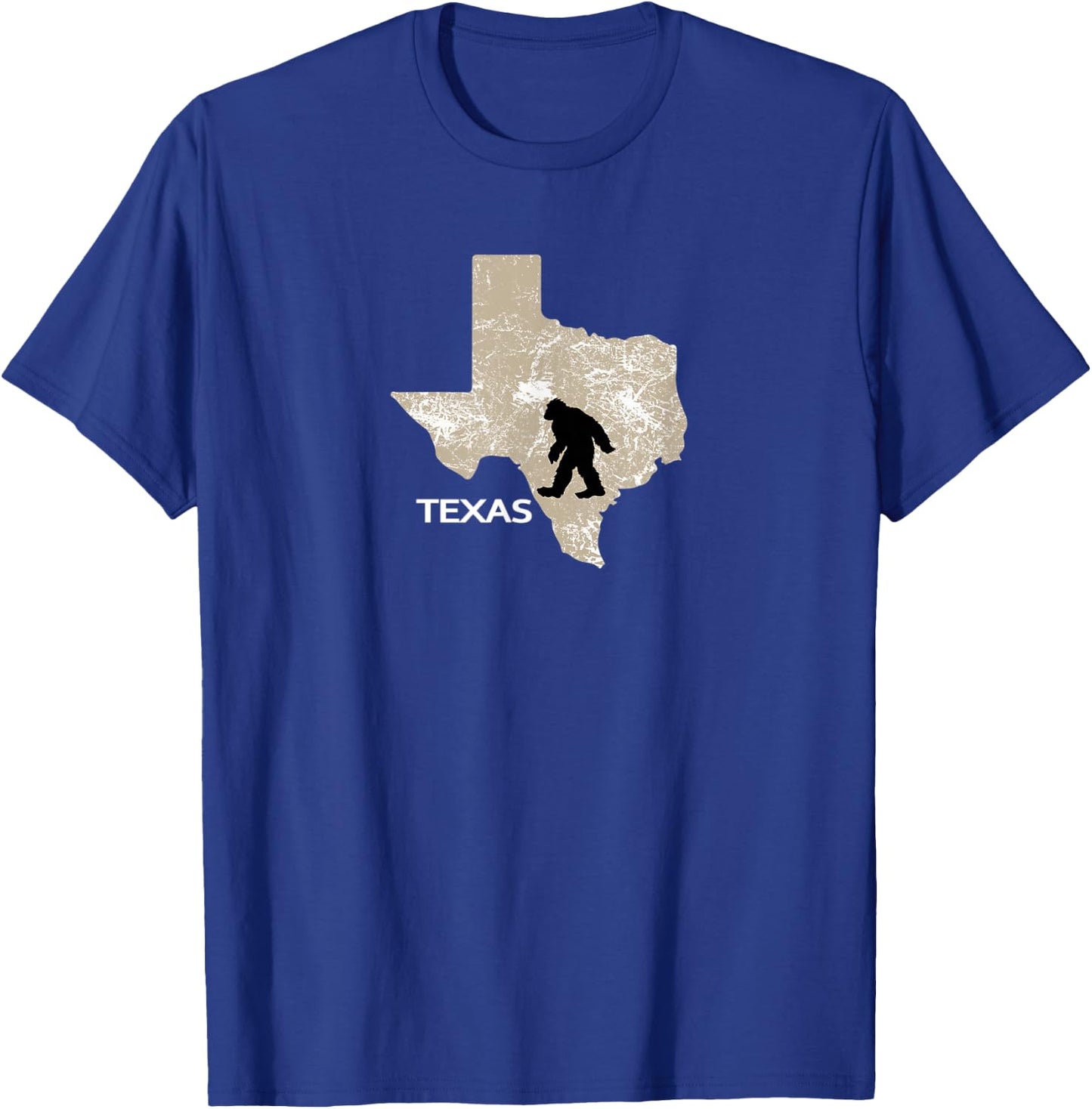 Funny Bigfoot I Believe Loves Texas TX Sasquatch T-Shirt - T-Shirt | Royal