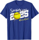Proud Dad Of A 2025 Senior Softball Graduation T-Shirt - T-Shirt | Royal