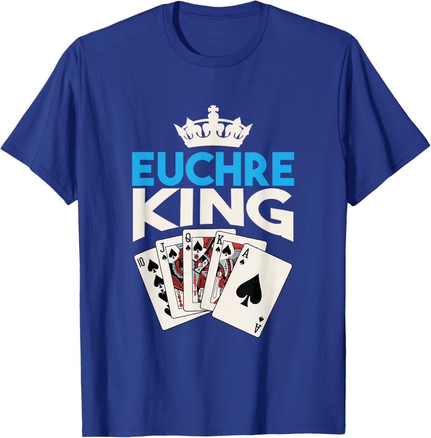 Euchre King Card Game Player Euchre Playing Clubs Euchre T-Shirt - T-Shirt | Royal