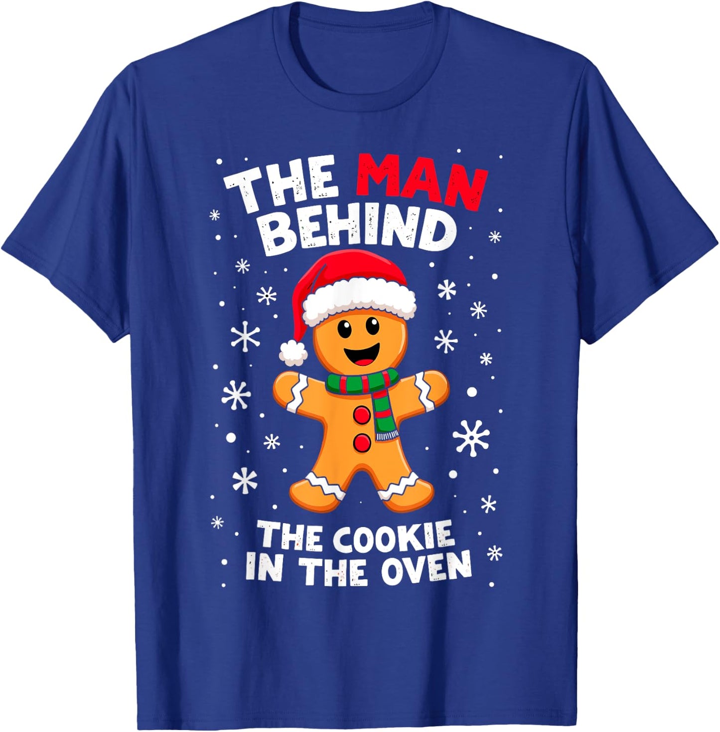 Christmas Funny Gingerbread Joke The Cookie in the Oven T-Shirt - T-Shirt | Royal