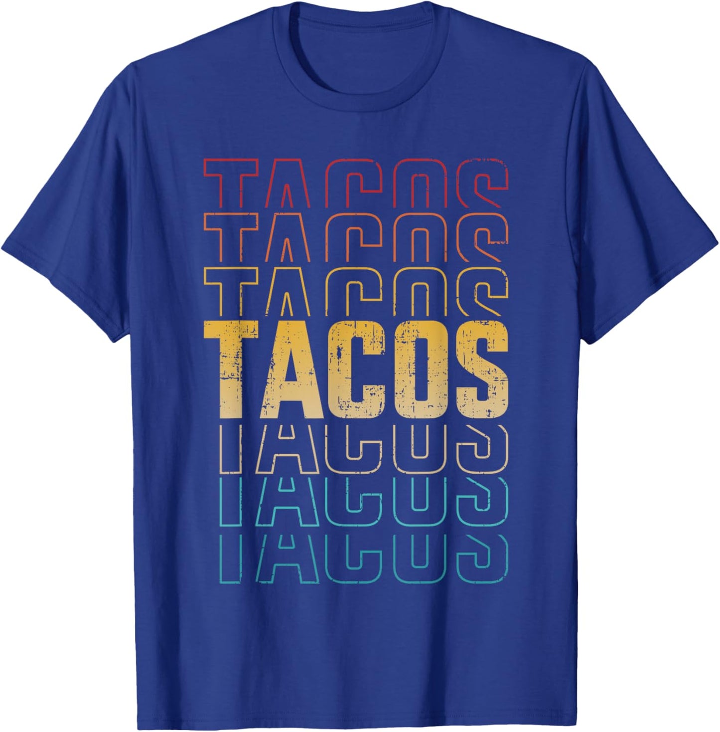 Funny retro vintage tacos for Taco Tuesday and Cinco de Mayo T-Shirt - T-Shirt | Royal