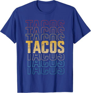Funny retro vintage tacos for Taco Tuesday and Cinco de Mayo T-Shirt - T-Shirt | Royal