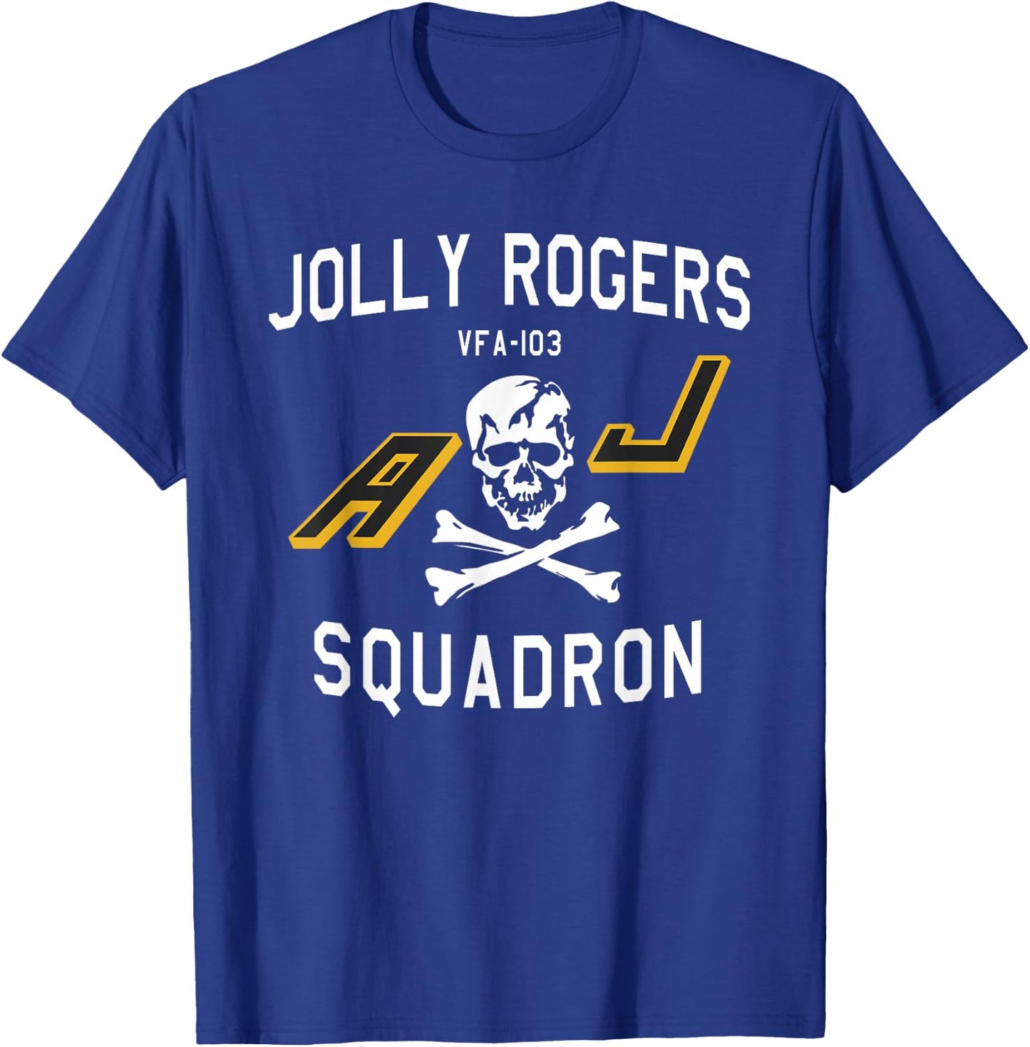 Jolly Rogers Strike Fighter Squadron VFA-103 Design T-Shirt - T-Shirt | Royal