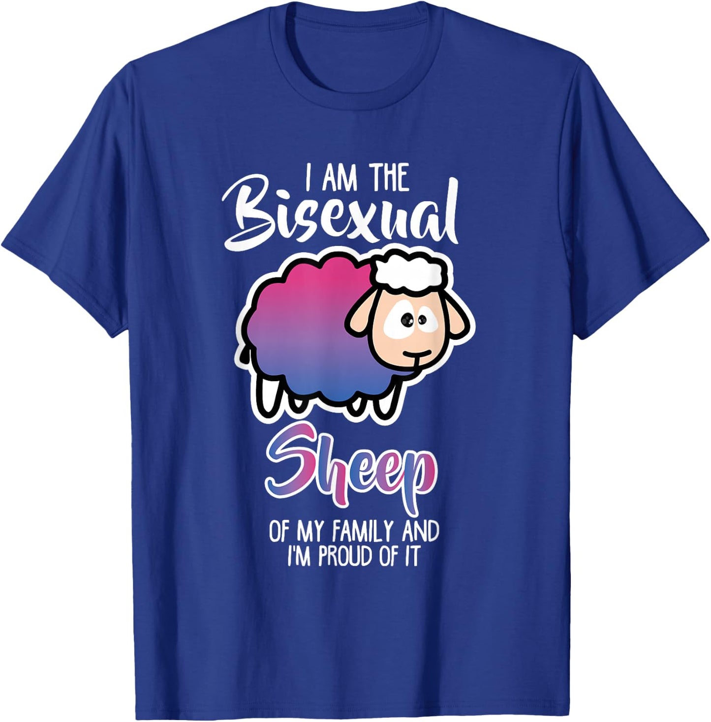 Funny Bisexual Shirt Bi Pride Awareness Bisexual Sheep T-Shirt - T-Shirt | Royal