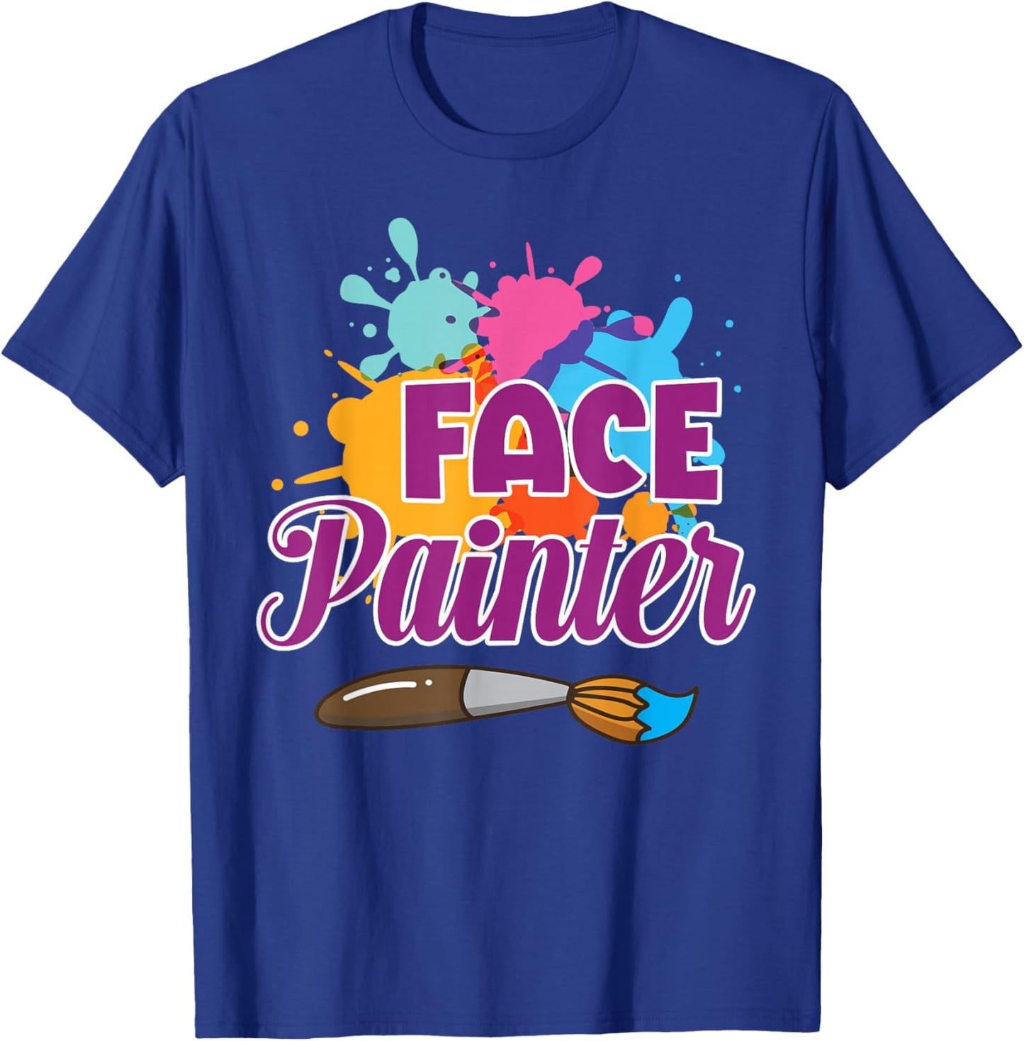 Face Painter Funny Makeup Artist Cute Girl Face Painting T-Shirt - T-Shirt | Royal