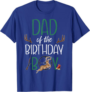 Dad of The Birthday Boy Big One Birthday Deer Hunter T-Shirt - T-Shirt | Royal