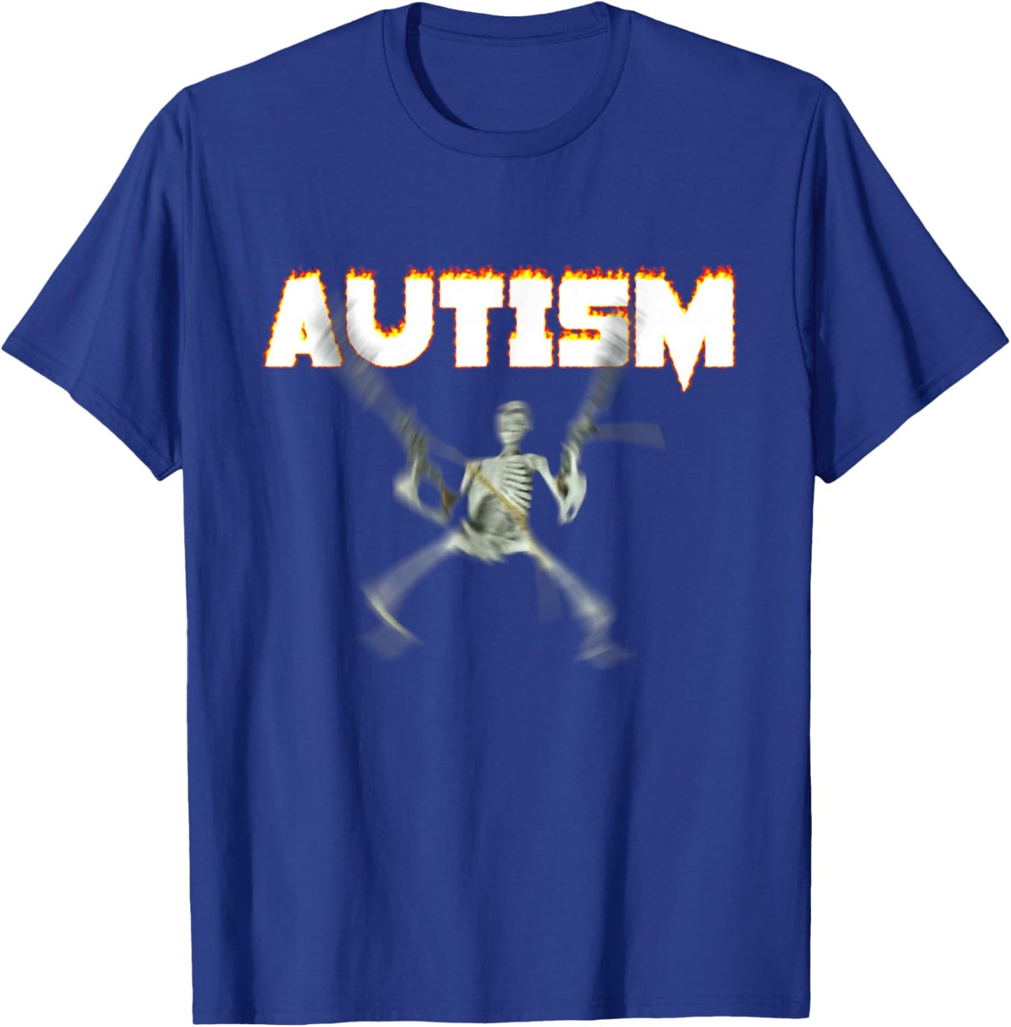 Autism Skeleton Meme T-Shirt - T-Shirt | Royal