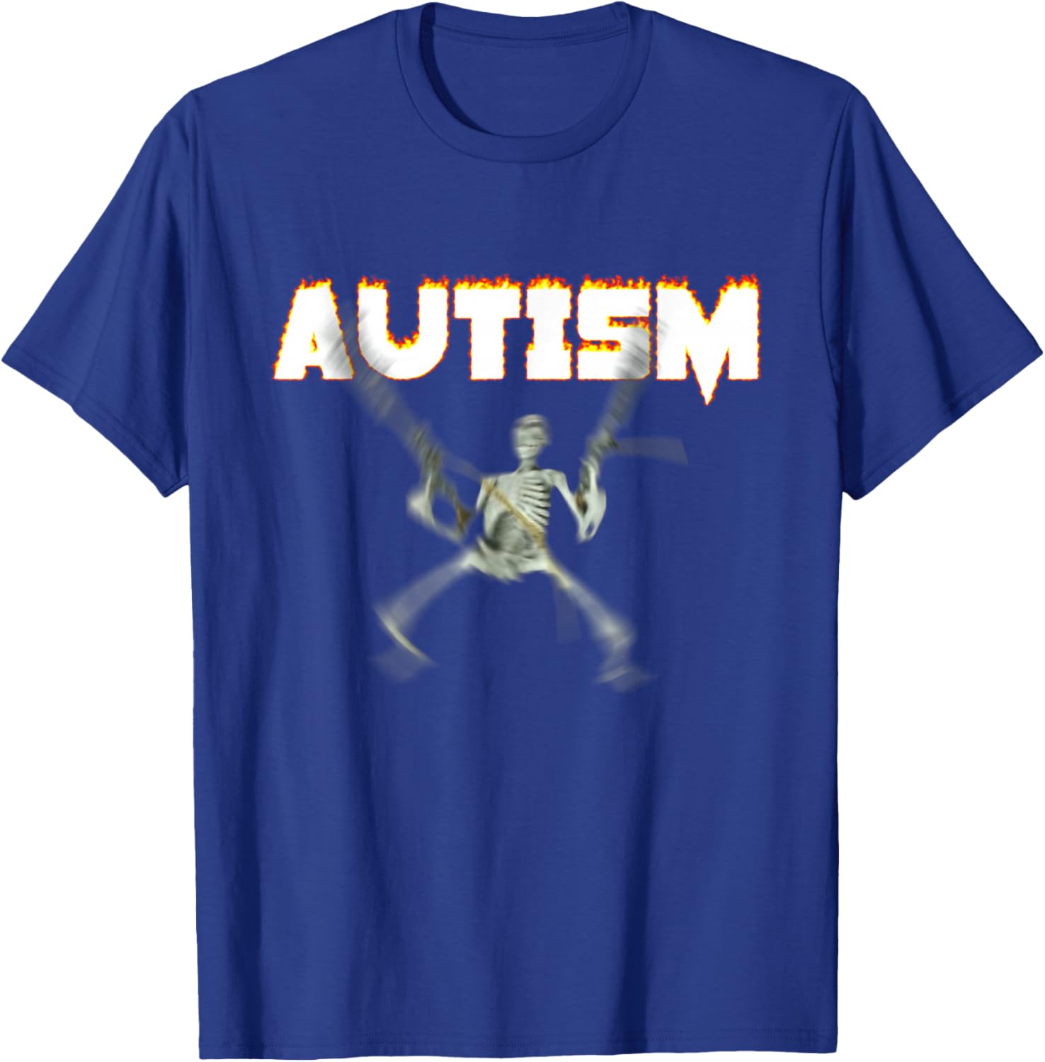 Autism Skeleton Meme T-Shirt - T-Shirt | Royal