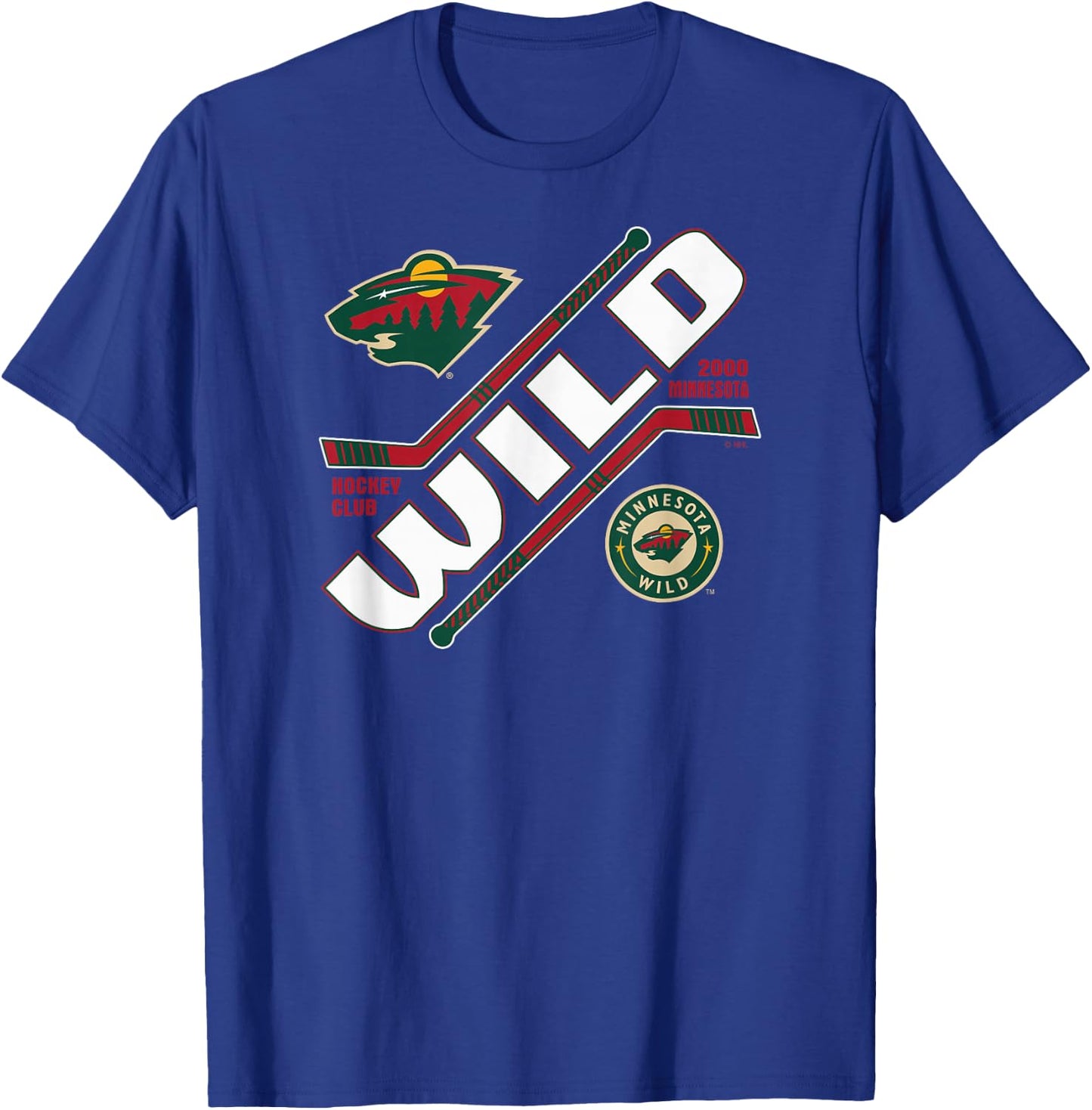 Minnesota Wild Force Black Officially Licensed T-Shirt - T-Shirt | Royal
