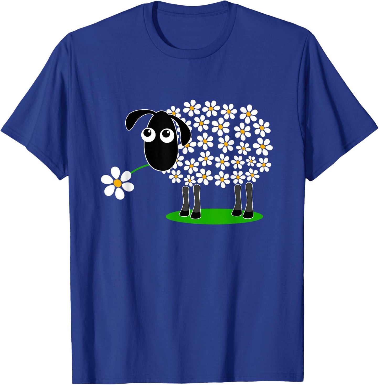 Cute sheep with flower wool for girls and mum T-Shirt - T-Shirt | Royal
