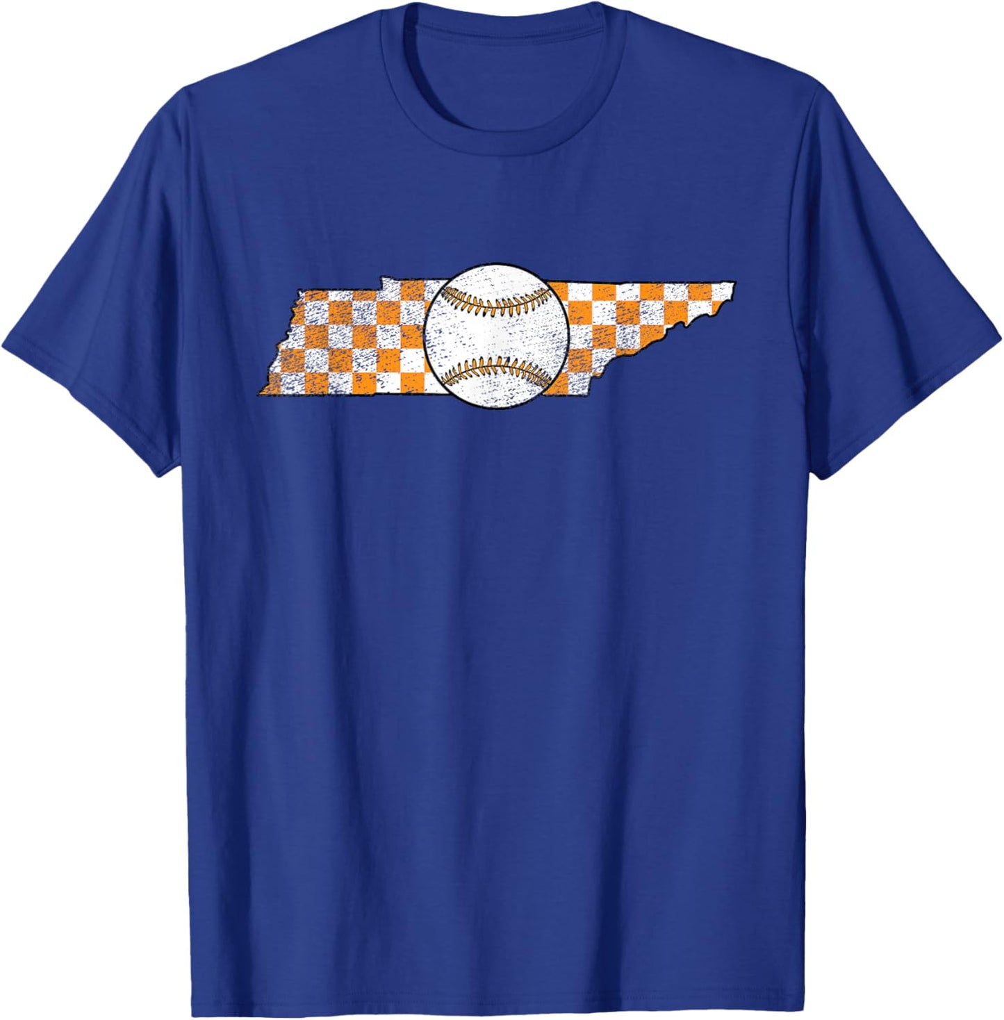 Volunteer State Tennessee Checkerboard Baseball Tennessee T-Shirt - T-Shirt | Royal